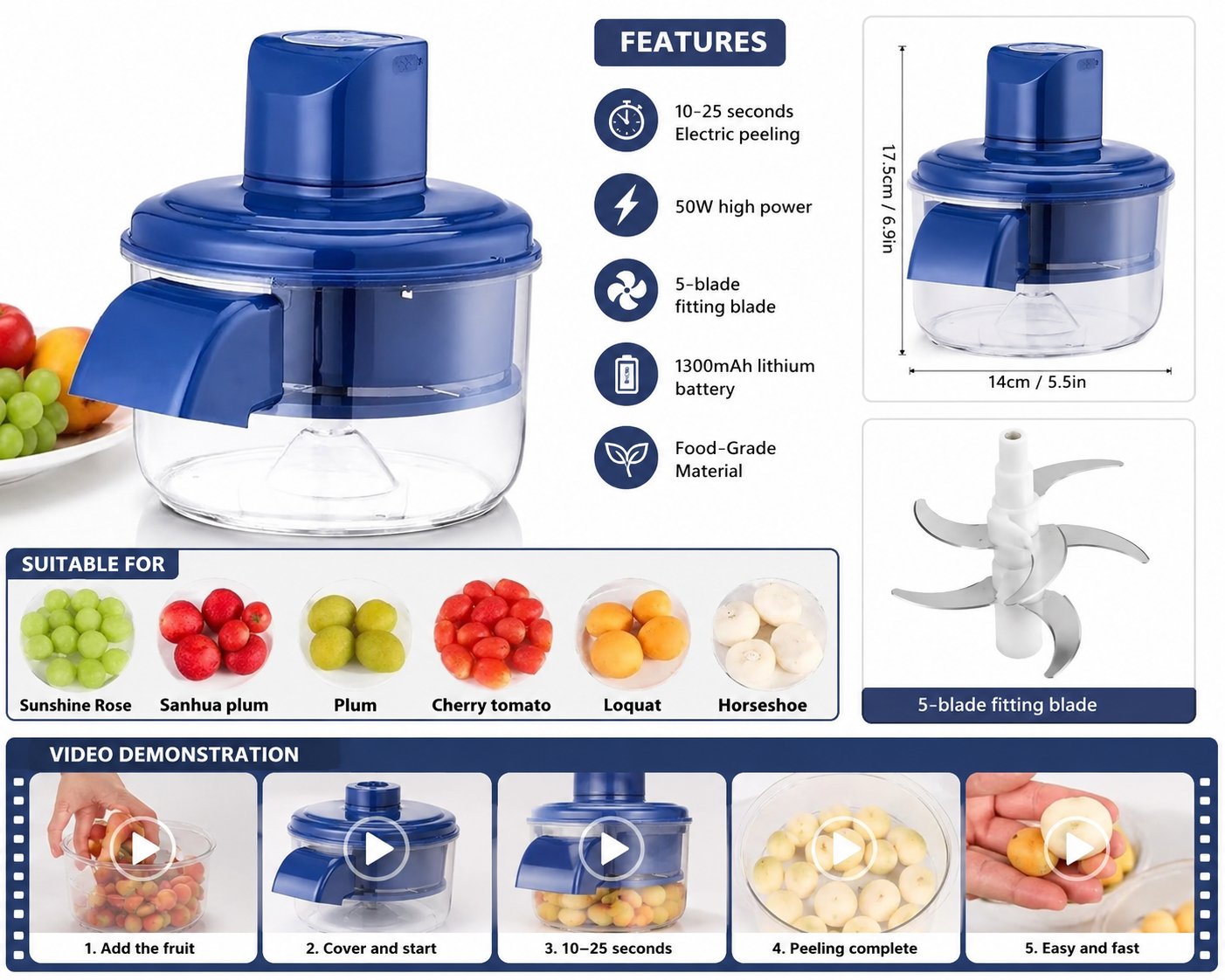 Automatic Small Fruit Peeler Machine