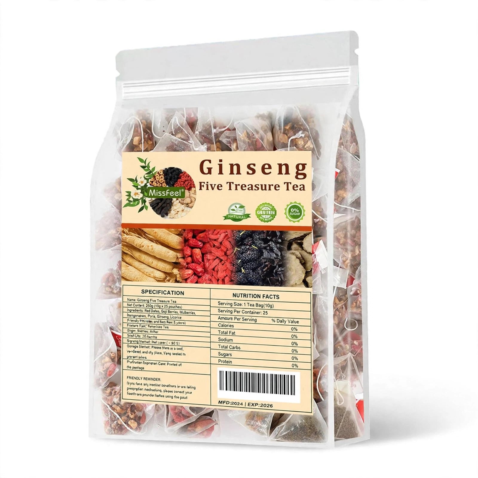 Ginseng Five Treasure Tea